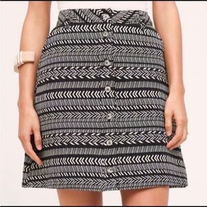 ANTHROPOLOGIE | MAEVE Field Notes Aztec Stripe Print Button Skirt Women’s Size 8